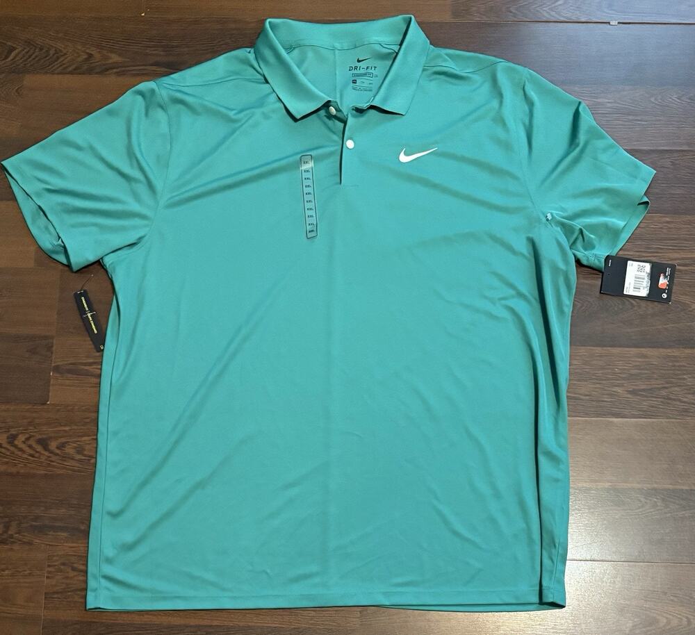 Nike Golf UV Dri Fit Polo Shirt Men’s XXL Green NWT Perforated Light Weight